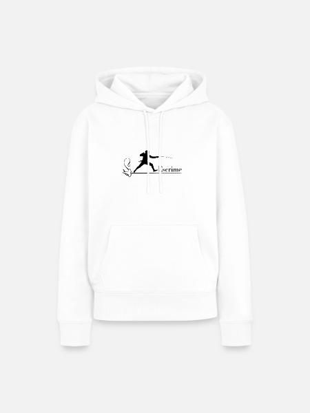 Fechten - Frauen Premium Bio Hoodie - Weiß