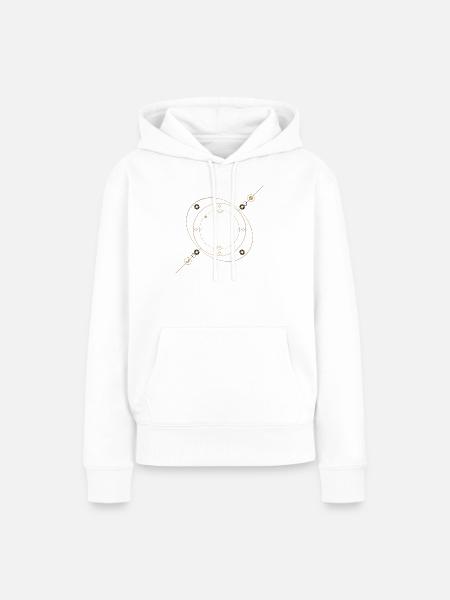 Goldene Sternenringe Schmuck - Frauen Premium Bio Hoodie - Weiß