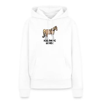 Chevaux islandais amoureux des chevaux Haflinger Ross disant - Sweat à capuche Premium bio Femme - blanc - Devant - Julia (174cm)