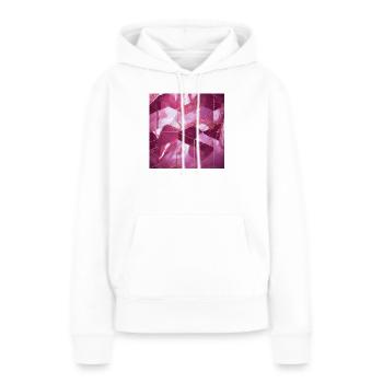 Rosarot Gold Marmor Textur Geometrisch - Frauen Premium Bio Hoodie - Weiß - Vorne - Julia (174cm)