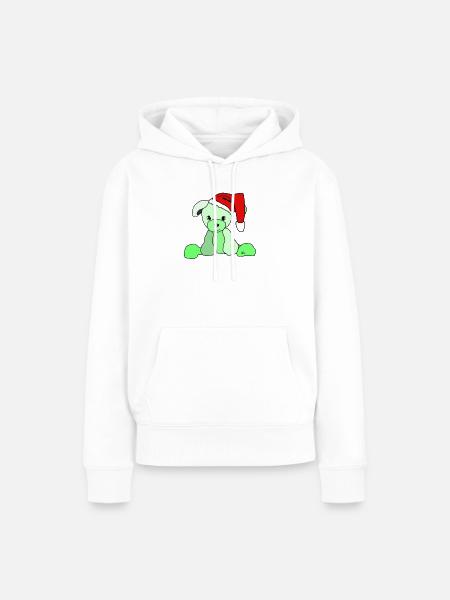 Weihnachtshund Christmas Dog - Frauen Premium Bio Hoodie - Weiß