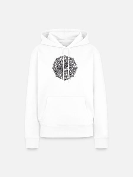 Mandala - Frauen Premium Bio Hoodie - Weiß