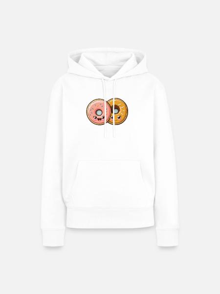 Loving Donuts - Frauen Premium Bio Hoodie - Weiß