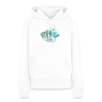 Votre style de patineur pour le halfpipe - Sweat à capuche Premium bio Femme - blanc - Devant - Julia (174cm)