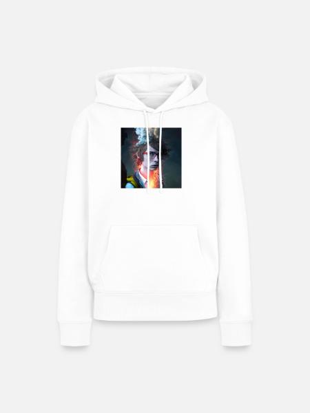 Porträt elektrik 08 - Frauen Premium Bio Hoodie - Weiß