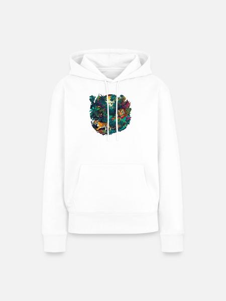 Dschungel - Frauen Premium Bio Hoodie - Weiß