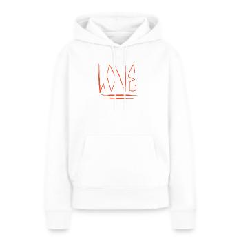 Love Liebe Amour - Frauen Premium Bio Hoodie - Weiß - Vorne - Julia (174cm)