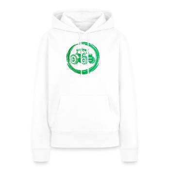 Traktor Fahrzeug Nutzfahrzeug Landleben Ackerbau - Frauen Premium Bio Hoodie - Weiß - Vorne - Julia (174cm)