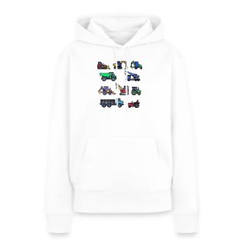 Landmaschinen Kraftfahrzeug Traktor Nutzfahrzeug - Frauen Premium Bio Hoodie - Weiß - Vorne - Julia (174cm)