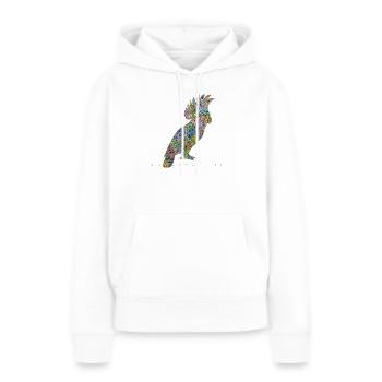 Oiseau de la forêt tropicale - Sweat à capuche Premium bio Femme - blanc - Devant - Julia (174cm)