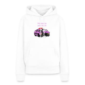 Monitrice auto-école - Sweat à capuche Premium bio Femme - blanc - Devant - Julia (174cm)