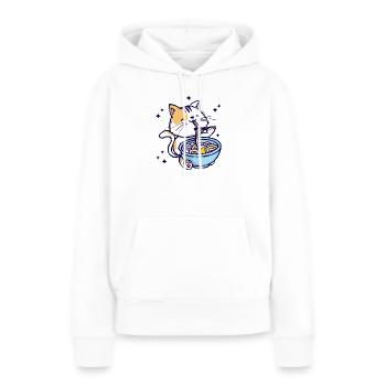 Katze Ramen Anime Japanisch Trickfilm Manga - Frauen Premium Bio Hoodie - Weiß - Vorne - Julia (174cm)