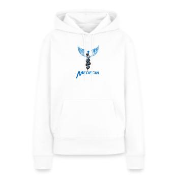Médecin - Sweat à capuche Premium bio Femme - blanc - Devant - Julia (174cm)