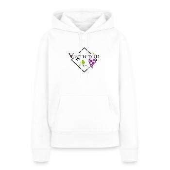 Vigneron - Sweat à capuche Premium bio Femme - blanc - Devant - Julia (174cm)