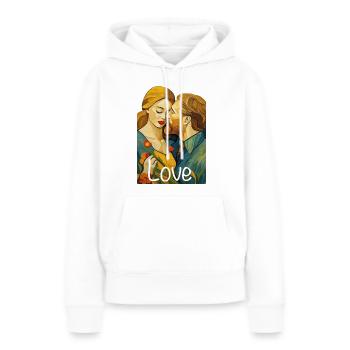 Love, Love, Couple - Women’s Premium Organic Hoodie - white - Front - Julia (174cm)