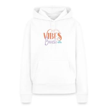 Ambiance de plage - Sweat à capuche Premium bio Femme - blanc - Devant - Julia (174cm)