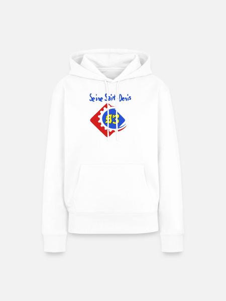 Seine Saint Denis - Frauen Premium Bio Hoodie - Weiß