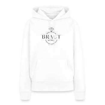Braut-Mädels! Diamant-Ring personalisierbar - Frauen Premium Bio Hoodie - Weiß - Vorne - Julia (174cm)