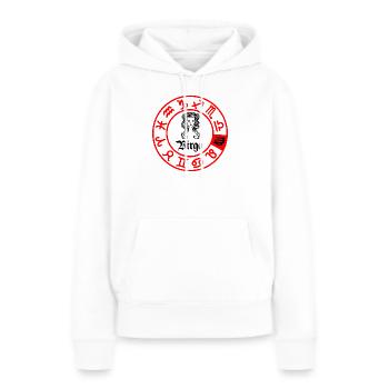 Zwölf Sternzeichen Jungfrau Jungfrau - Frauen Premium Bio Hoodie - Weiß - Vorne - Julia (174cm)