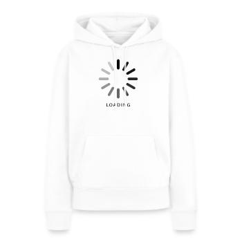 Laden - Frauen Premium Bio Hoodie - Weiß - Vorne - Julia (174cm)