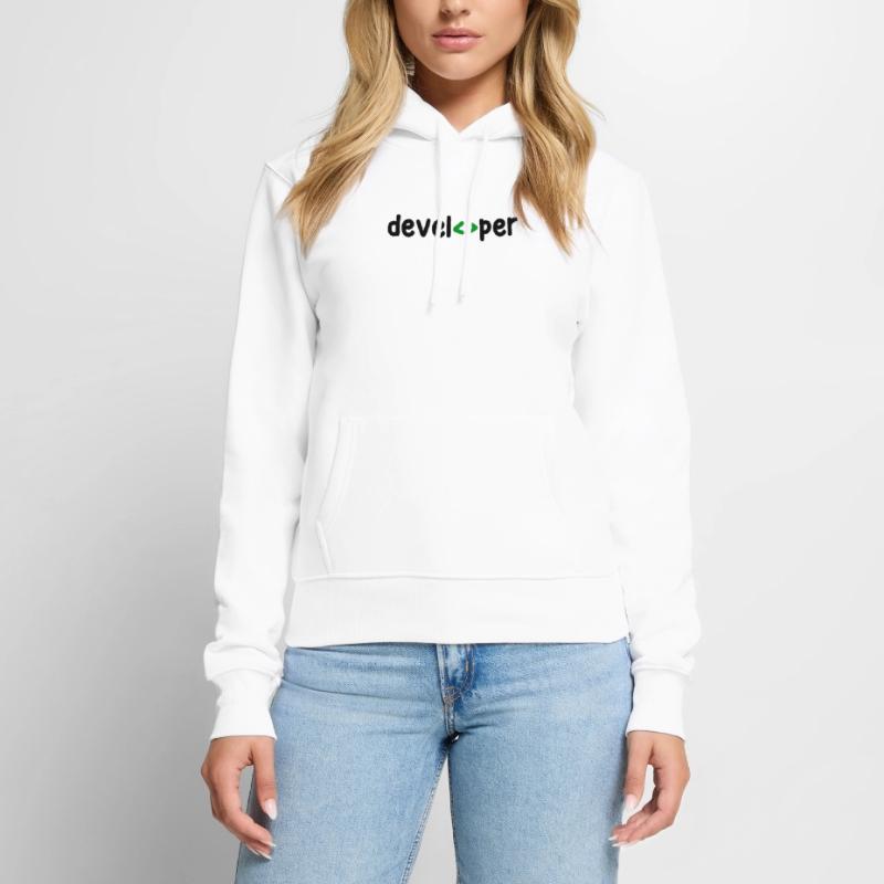 Developer Spruch Coden Softwareentwickler Nerd Frauen Premium Bio Hoodie
