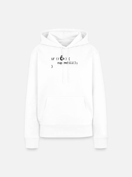 Developer Programmierer Code Webentwickler Debug - Frauen Premium Bio Hoodie - Weiß