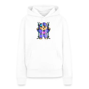 Wintersport Schifahren Winterurlaub Eishockey - Frauen Premium Bio Hoodie - Weiß - Vorne - Julia (174cm)