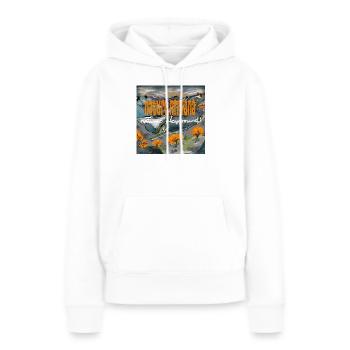 LE NIRVANA DE LA NATURE - Sweat à capuche Premium bio Femme - blanc - Devant - Julia (174cm)
