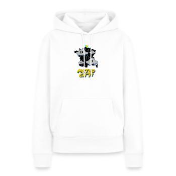 Météo Ch'ti - Sweat à capuche Premium bio Femme - blanc - Devant - Julia (174cm)