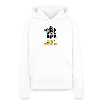 Météo Ligérienne - Sweat à capuche Premium bio Femme - blanc - Devant - Julia (174cm)