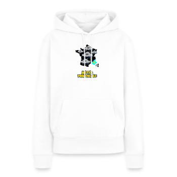 Météo Provençale - Sweat à capuche Premium bio Femme - blanc - Devant - Julia (174cm)