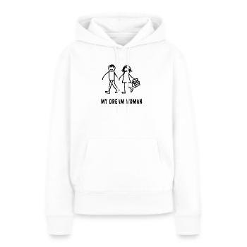 Meine Traumfrau Bier Design - Frauen Premium Bio Hoodie - Weiß - Vorne - Julia (174cm)
