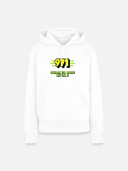Nörgler aus Guadeloupe - Frauen Premium Bio Hoodie - Weiß