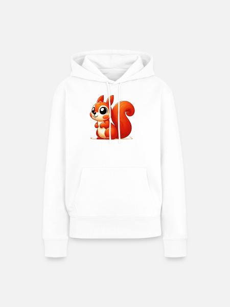 Eichhörnchen - Frauen Premium Bio Hoodie - Weiß
