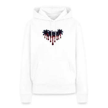Nachtblüten Tropfenbild - Frauen Premium Bio Hoodie - Weiß - Vorne - Julia (174cm)
