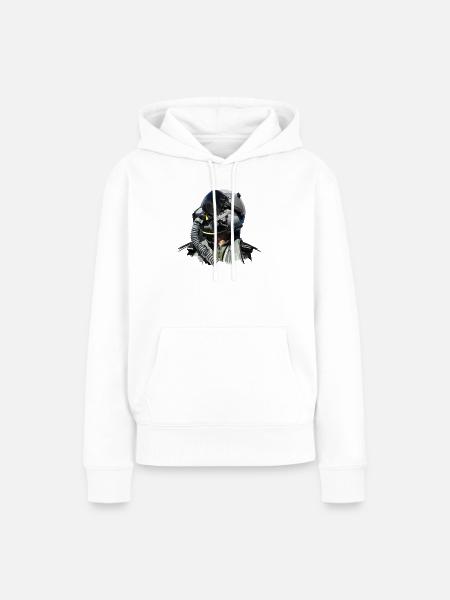 Jet Pilot - Frauen Premium Bio Hoodie - Weiß