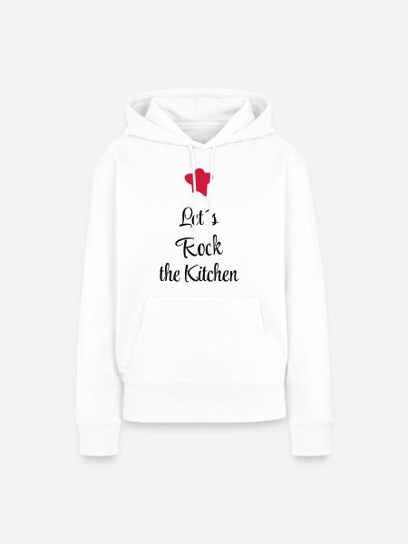 Let`s rock the Kitchen - Frauen Premium Bio Hoodie - Weiß