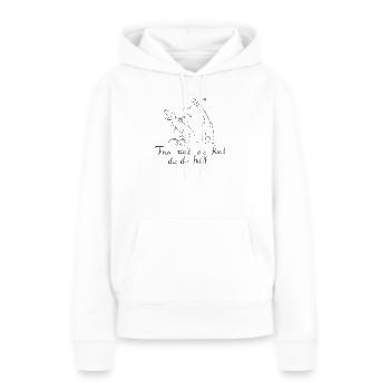 Nicht beißen und nicht fressen! - Frauen Premium Bio Hoodie - Weiß - Vorne - Julia (174cm)