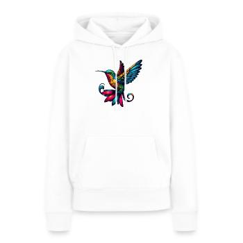 Colibri - Sweat à capuche Premium bio Femme - blanc - Devant - Julia (174cm)