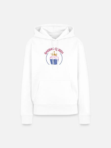 Baking Queen personalisierbar - Frauen Premium Bio Hoodie - Weiß