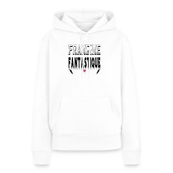 Frangine Fantastique - Sweat à capuche Premium bio Femme - blanc - Devant - Julia (174cm)