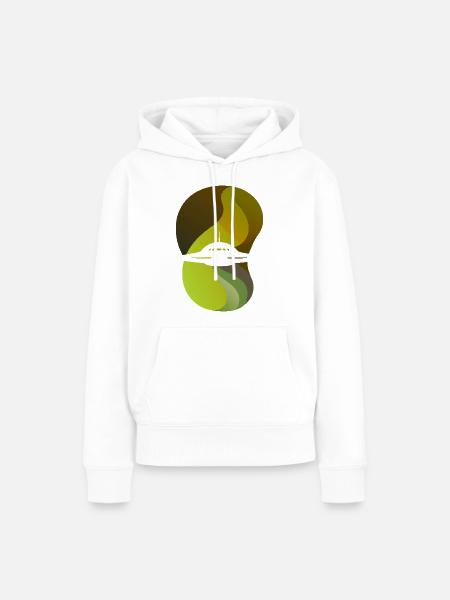 Mars Ufo Raumschiff - Frauen Premium Bio Hoodie - Weiß