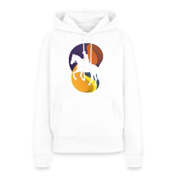Chevaux Pony Farm Cheval sauvage - Sweat à capuche Premium bio Femme - blanc - Devant - Julia (174cm)