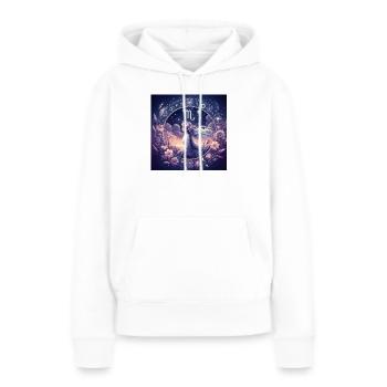 JUNGFRAU -\ Tierkreiszeichen - Frauen Premium Bio Hoodie - Weiß - Vorne - Julia (174cm)