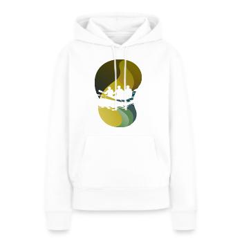 Ramer - Sweat à capuche Premium bio Femme - blanc - Devant - Julia (174cm)