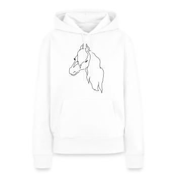 Fiona - Frauen Premium Bio Hoodie - Weiß - Vorne - Julia (174cm)