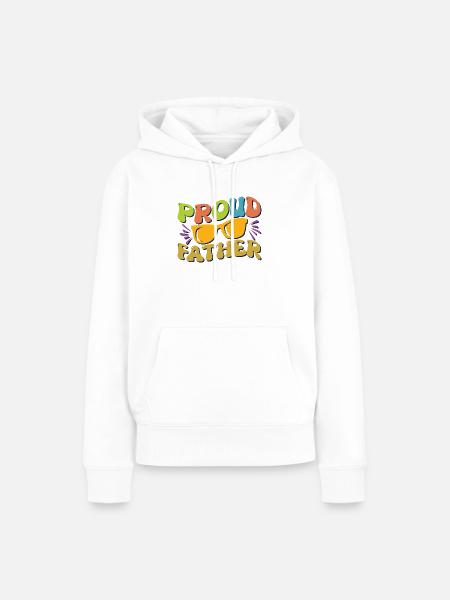 Stolzer Vater - Frauen Premium Bio Hoodie - Weiß