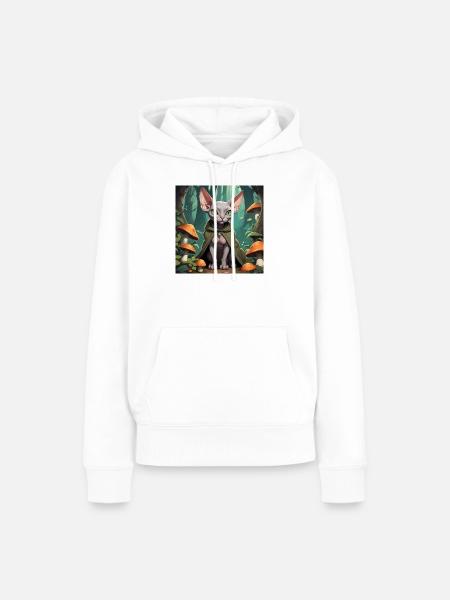 Goblin Sphynx - Frauen Premium Bio Hoodie - Weiß