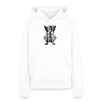 Bostie in Tracht - Frauen Premium Bio Hoodie - Weiß - Vorne - Julia (174cm)
