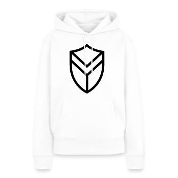 Schild - Frauen Premium Bio Hoodie - Weiß - Vorne - Julia (174cm)
